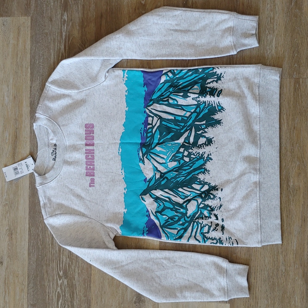 NWT The Beach Boys Women's Graphic Sweatshirt Grey Size XS